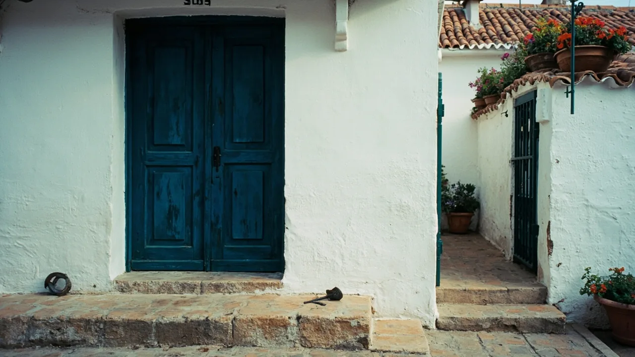 Cuánto cuesta escriturar una casa heredada: casa encalada de pueblo con llave antigua