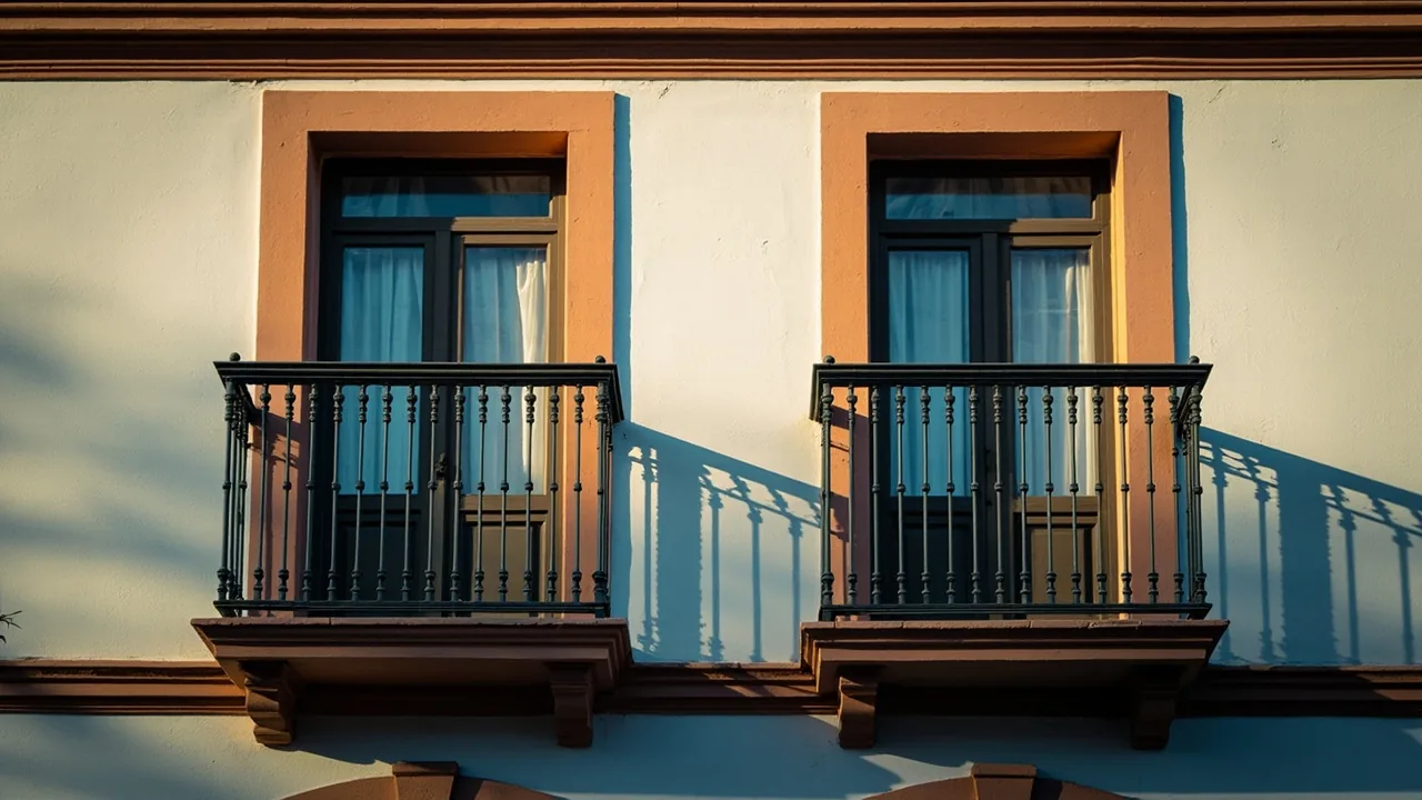 Disolución de condominio entre hermanos: fachada de una casa familiar con dos balcones iguales