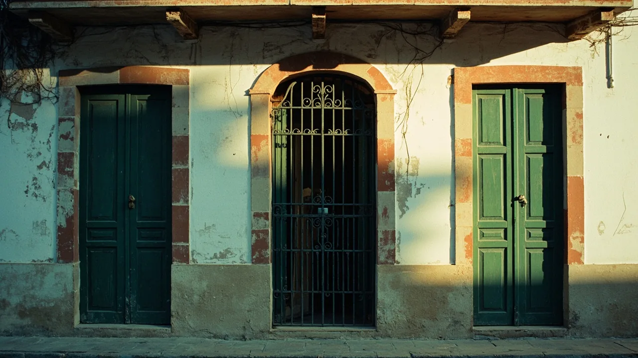 Un heredero no quiere vender: casa familiar española con las persianas cerradas y la verja cerrada