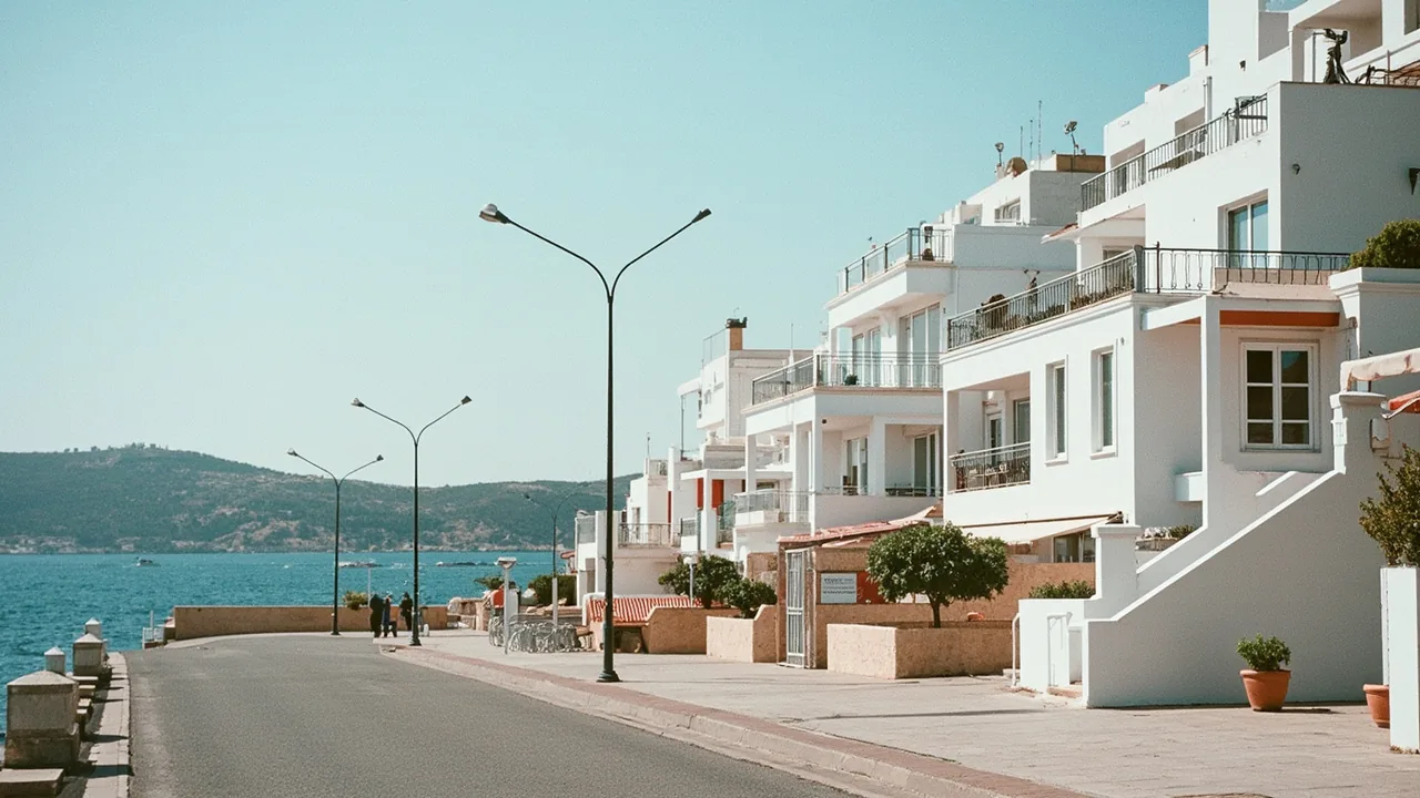 Vender proindiviso en Ceuta: edificios blancos y paseo marítimo de Ceuta frente al Estrecho, donde compramos proindivisos